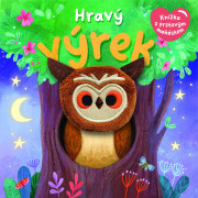 Hravý výrek knížka s prstovým maňáskem 12,5 x 12,5 cm