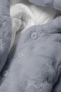 Kabátek kojenecký chlupatý s podšívkou, Minoti, šedá