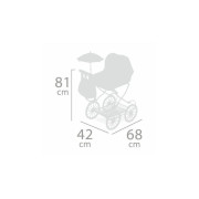 Skládací kočárek pro panenky s taškou a doplňky Reborn DeCuevas