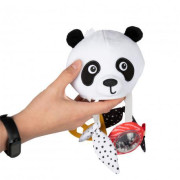 Senzorická závěsná cestovní hračka Panda s klipem BabiesBoo Canpol babies