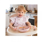 Silikonový talířek s přísavkou a víčkem BabyOno