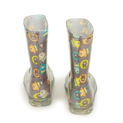 Dětské holínky PVC potisk zvířátka PL0042-18 hnědá Pidilidi