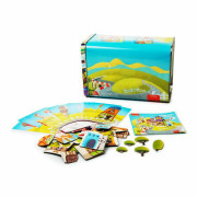 Magnetické domečky - magnetická hra 35 dílků a 10 předloh Puzzlika