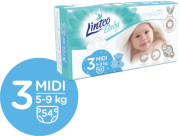 LINTEO BABY Premium Pleny jednorázové 3 MIDI (5-9 kg) 54 ks
