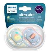 Philips Avent Šidítko Ultra air Obrázek 2 ks, 0-6 m