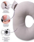 Mušelínový polohovací polštář MiniRelax 140 cm Babymatex