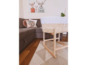 Houpací stojan na Mojžíšův košík pro miminko RockingBaby transparent bezbarvý lak 2.JAKOST