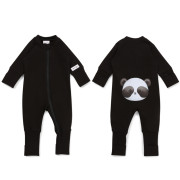 Dětský rostoucí overal Panda All Black černá Moniel 