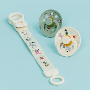 Dárkový set Moomin klip + šídítka 6-18 m Ivory/Sage Bibs