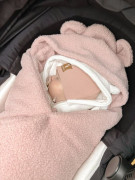 Oteplený fusák, deka s kapucí do autosedačky Beránek Baby Nellys
