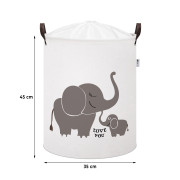 Koš na hračky bavlněný uzavíratelný 43 l Sipo