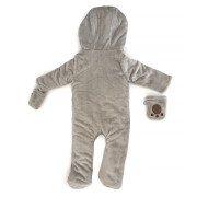 Zimní kojenecká kombinéza s rukavicema Pidilidi Beige