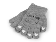 Dětské pletené rukavice kočka