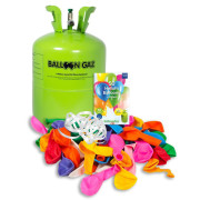 Hélium na 50 balónků + 50 barevných balónků sada BalloonGaz