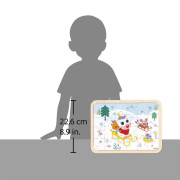 Dřevěné puzzle s hledáním rozdílů Sáňkování 24 dílků Janod
