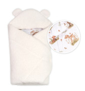 Beránková zavinovačka s kapucí bavlna/beránek Teddy