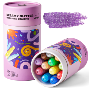 Jemné voskovky Smývatelné Glitter 12 ks