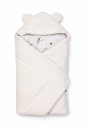 Oteplená zavinovací deka s kapucí bavlna 90 x 90 cm Baby Nellys