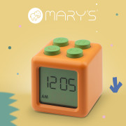 Budík kostka, oranžová Mary's 