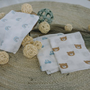 Bubaba Mušelínové látkové pleny 3 ks Teddy FreeON