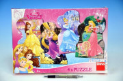 Puzzle Hravé princezny 13x20cm v krabici 33x23x3,5cm