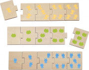 Dřevěné puzzle pro učení a přiřazování Denní aktivity 15 ks Haba