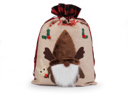 Vánoční/mikulášský pytel 38x55 cm imitace juty