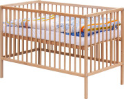 Dětská postýlka přírodní s kompletní výbavou 120 x 60 cm Koty Scarlett