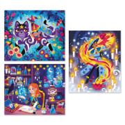 Kreativní sada Atelier Mini Třpytivé obrázky Magická škola Janod 