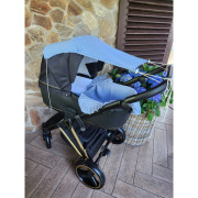 Mušelínová sluneční stříška na kočárek Nature Baby Nellys