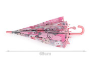 Dětský průhledný vystřelovací deštník kočky