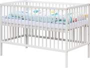 Dětská postýlka s kompletní výbavou 120 x 60 cm bílá Papilo Scarlett