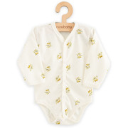 Kojenecké celorozepínací body s dlouhým rukávem z organické bavlny Olivy New Baby