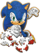 Dřevěné puzzle Sonic, 50 dílků