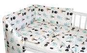 3-dílná sada Mantinel s povlečením Srnečci bílá 120x90 cm Baby Nellys 