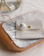 Těhotenský šperk bola Moon stříbrná s broušeným povrchem + řetízek Moniel