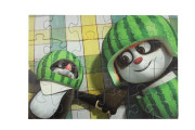 Puzzle Krtek a Panda - meloun, 24 dílků