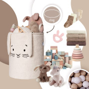 Koš na hračky Premium Bouclé se šňůrkou 43 l Sipo