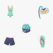 Amulety - ozdoby na boty Amuletz Just keep swimming mix Coqui