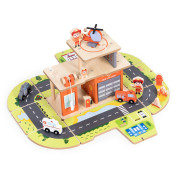 Montessori dřevěná garáž 2v1 Hasič