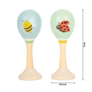 Dřevěné rumba koule Včelka a Beruška sada 2 ks small foot