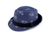 Dětský letní klobouk/slamák auta