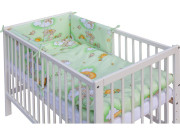 Dětská postýlka s kompletní výbavou 120 x 60 cm, mráček zelená Scarlett