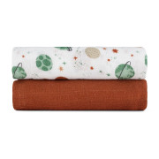 Přikrývka bambusová mušelínová 2 ks 120 x 120 cm Misty Petite&Mars