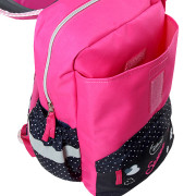 Školní batoh Minnie, modro-růžový s nápisem Sweet