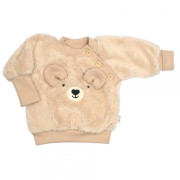 Rostoucí chlupáčková mikina a kalhoty Medvídek béžová 2dílná sada Baby Nellys