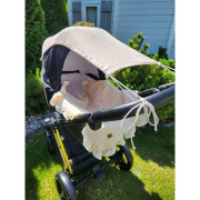 Mušelínová sluneční stříška na kočárek Nature Baby Nellys