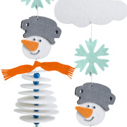 Kreativní sada První navlékání plstěná girlanda Sněhulák Haba 