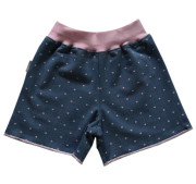 Dívčí šortky Jeans bez lemu MKCool Srdíčka