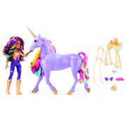 Unicorn academy světelný jednorožec Wildstar 28 cm s panenkou Sophií 24 cm